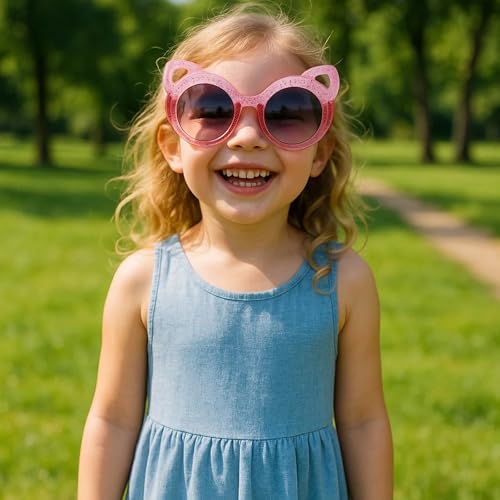 Kids Sunglasses Girls Kids Sunglasses Pink Cat Ears Mouse Ears Glasses 2 Styles Cute For Outdoor Beach Party 80s Fancy Dress Girl Boy Gifts