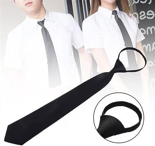 Kids Tie Pre-Tied Kids Necktie Kids Boys Ties Neckties Adjustable Black/Blue Solid Color Ties For Boys Girls For Wedding Graduation School Uniforms