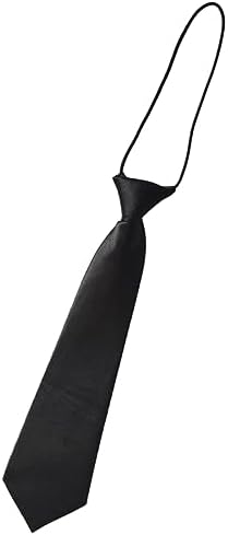 Kids Tie Pre-Tied Kids Necktie Kids Boys Ties Neckties Adjustable Black/Blue Solid Color Ties for Boys Girls for Wedding Graduation School Uniforms
