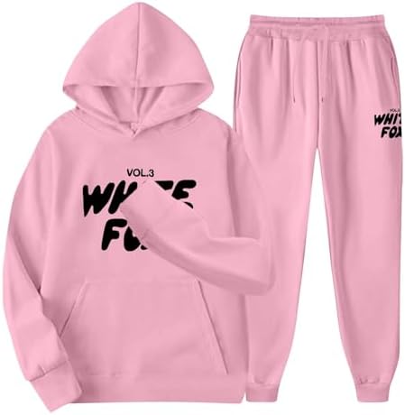 Kids Tracksuit Full Set 2 Piece Girls Boys Oversized Outfit Long Sleeve Sweatshirts Hoodie And Loose Sweatpants Bottom Jogging Pants Back To School Activewear