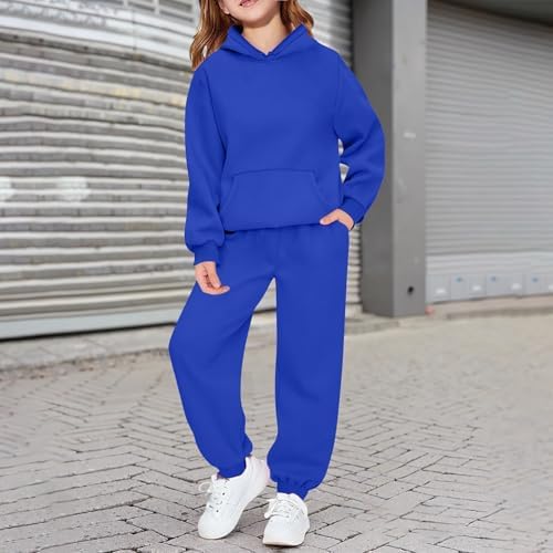 Kids Tracksuit Full Set For Boys Girls Oversized Outfit Letter Print Long Sleeve Pullover Jumper Hoodie And Loose Sweatpants Y2K Gym Activewear Casual Hoody Pullover Jumper Back To School