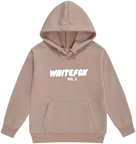 Kids Tracksuit Sets 2 Piece Girls Boys Sportswear Set Long Sleeve Fox Letter Print Hoodie And Bottom Jogging Pants With Pockets Comfortable Loungewear Sets For Everyday