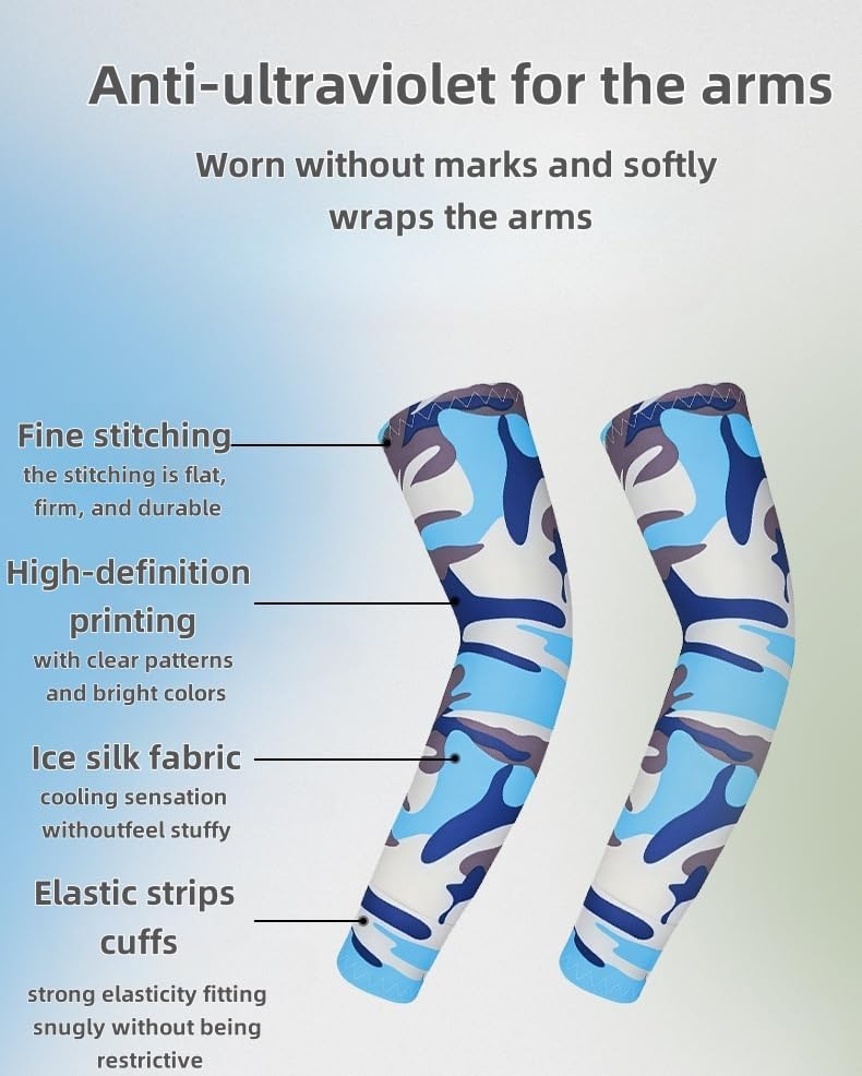 Kids UV Sun Protection Arm Sleeves Cooling Child Arm Sleeves Children's Compression Sleeve Youth Boys Girls