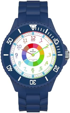 Kids Watch for Boys Girls Educational Wrist Watch for Children Children's Watch for Girls and Boys Analog Watch with Rotating Bezel with Exercises Easy to Learn to Read