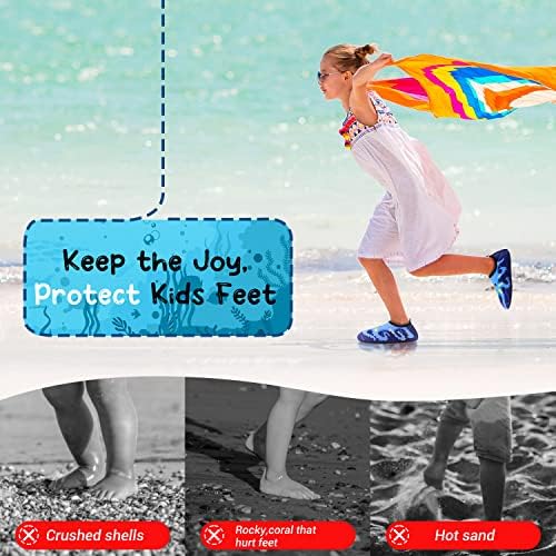 Kids Water Shoes Toddlers Swim Beach Shoes Infant Wet Swimming Pool Shoes For Boys Girls Non-Slip Quick Dry Aqua Socks Soft Skin Barefoot Baby Holiday Essentials For Garden Sea Waliking Wetsuit