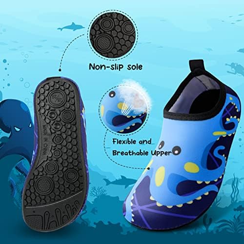 Kids Water Shoes Toddlers Swim Beach Shoes Infant Wet Swimming Pool Shoes For Boys Girls Non-Slip Quick Dry Aqua Socks Soft Skin Barefoot Baby Holiday Essentials For Garden Sea Waliking Wetsuit
