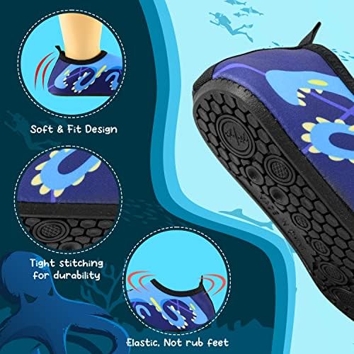 Kids Water Shoes Toddlers Swim Beach Shoes Infant Wet Swimming Pool Shoes For Boys Girls Non-Slip Quick Dry Aqua Socks Soft Skin Barefoot Baby Holiday Essentials For Garden Sea Waliking Wetsuit