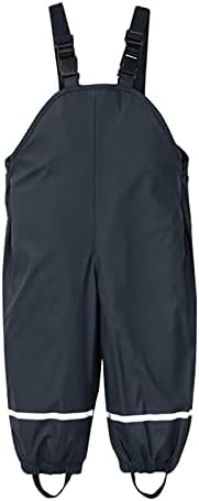 Kids Waterproof Trousers Waterproof Dungarees with Pocket Adjustable Straps Overalls Solid Color Rain Pants Outdoor Rainy Day Daily Essentials Casual Wear Children Kid Outwear Waterproof Trousers