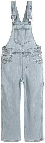 KIDSCOOL SPACE Kids Denim Bib Overalls Little Big Kids 3 Buttons Both Sides Jean Dungarees Pants