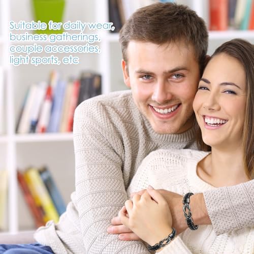 Kiki Fancy Braided Leather Bracelet For Men Teen Boy Personalised Leather Bracelet For Men Inspirational Wristband For Birthday Easter Christmas Graduation Gifts