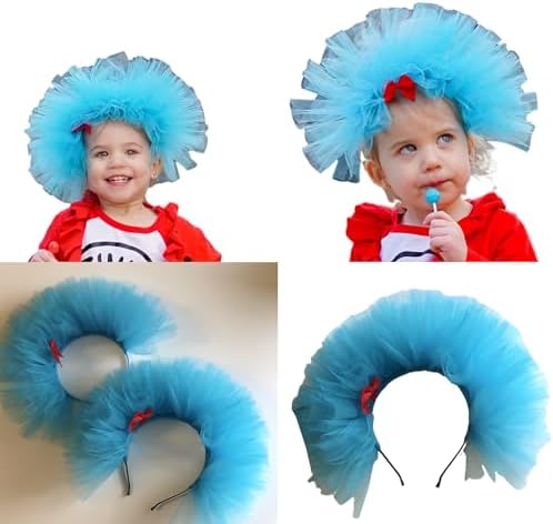 Kobeleen Children Day Toddler Yarn Hairband With Pleated Lace Mardi Gras Headbands Carnivals Amusement Park Children Hair Hoop