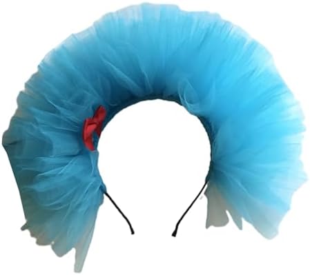 Kobeleen Children Day Toddler Yarn Hairband With Pleated Lace Mardi Gras Headbands Carnivals Amusement Park Children Hair Hoop