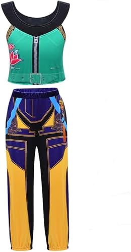 Kpop Hunter Idol Group Costumes For Kids Girls Hunter Star Mira Zoey Mira Print Stage Costume 3PCS Performance Outfits For Halloween Cosplay