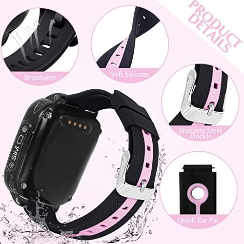 Kuaguozhe Pack Of 1 Children's Wristbands Compatible With Xplora X5 / XGO2 / XGO3 Bracelet Xplora Kids Smartwatch Replacement Strap Silicone Watch Strap For X5 Play/XGO 2/XGO 3 Girls Boys Student