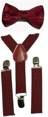 L&L® 2 Pcs Kid Children Boy Braces + Bow tie Set Suspender Wedding UK