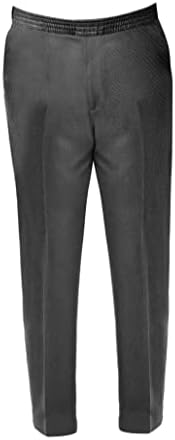 L S U Boys Full Elasticated All Around School Pull UP Trousers~Grey/Black~2/3 to 15/16