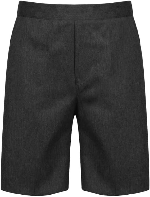 L S U Boys Pull-UP School Shorts Uniform Half Elasticated Back~NO Zip/Clip~ 2-11YEARS