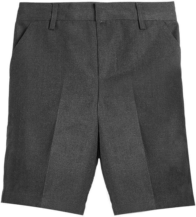 L S U Boys School Shorts 2/3 Years to 7/8 Years Pull UP & 8/9 Years to 16/17 Years Zip+Clip Summer School Shorts Kids Uniform Grey