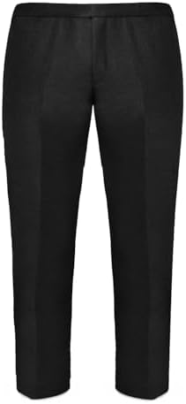 L S U Boys Sturdy Fit Half Elasticated Pull Up Generous Fit School Trousers Kid Plus Fit Half Elastic Pull On Trousers