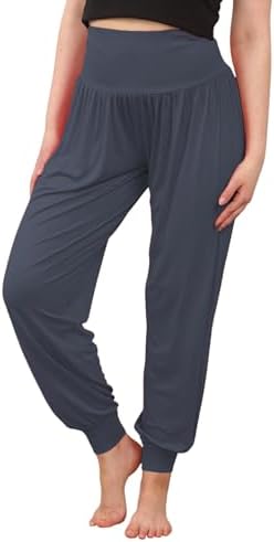 L S U Girls Harem Trousers Stretchy High Waist Baggy Pants Yoga Dance Casual Wear Kids Pilates Pants
