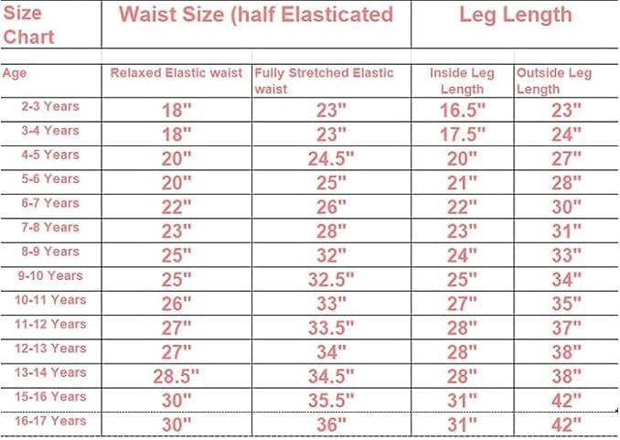 L S U Girls Jersey Pull UP School Trousers Full Elasticated Waist Band Age 2 To 17