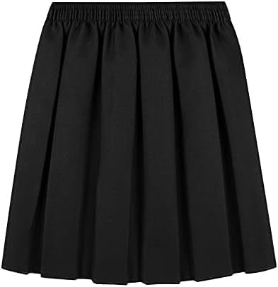 L S U Girls School Skirt Box Pleated Elasticated Waist Uniform Skirt