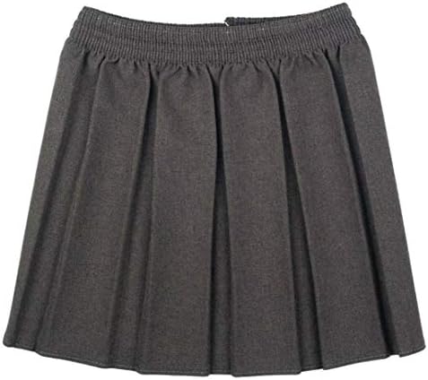 L S U Girls School Skirts Box Pleated Fully Elasticated Waist Skirt Kids School Uniform New