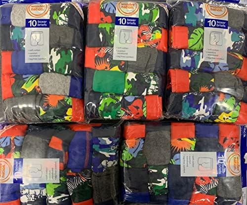 Label Cutters Boys 10 Pack Boxer Briefs 10 12 14 16 18 Years Regular & Husky Premium Underwear