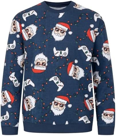 Label Cutters Boys Christmas Sweatshirt Santa Gamer Novelty Theme Xmas Jumper Top 9-14 Years