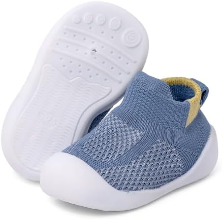 LACOFIA Baby Boys Girls Sock Shoes Toddler Barefoot Shoes Breathable First Walkers With Non-Slip Rubber Sole