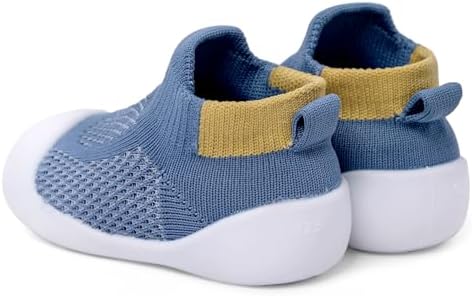LACOFIA Baby Boys Girls Sock Shoes Toddler Barefoot Shoes Breathable First Walkers With Non-Slip Rubber Sole