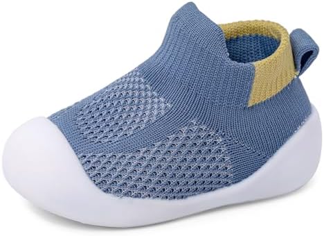 LACOFIA Baby Boys Girls Sock Shoes Toddler Barefoot Shoes Breathable First Walkers with Non-Slip Rubber Sole