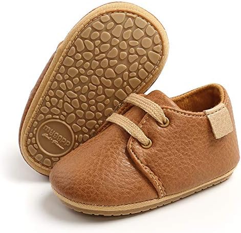 LACOFIA Baby Boys Sneakers Lace-up Oxford Shoes Infant Anti-Slip First Walking Shoes
