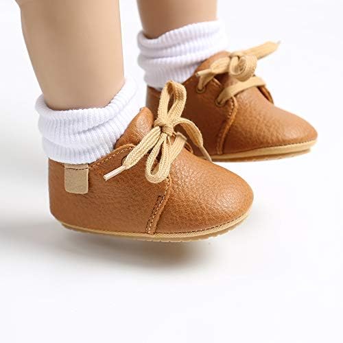 LACOFIA Baby Boys Sneakers Lace-up Oxford Shoes Infant Anti-Slip First Walking Shoes