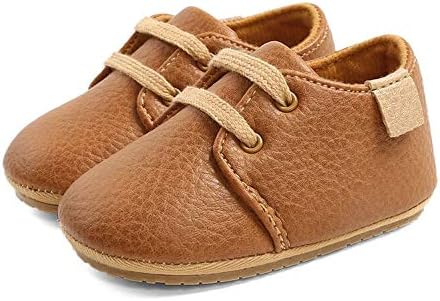 LACOFIA Baby Boys Sneakers Lace-up Oxford Shoes Infant Anti-Slip First Walking Shoes