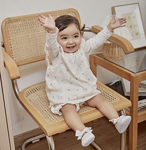 LACOFIA Baby Girls Christening Shoes Infant Crib Shoes Anti-Slip Soft Sole Prewalkers