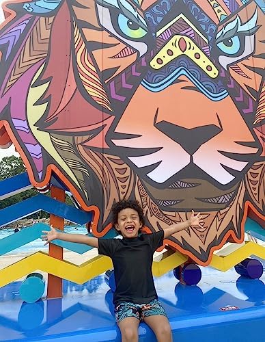 LACOFIA Boys Short Sleeve Rash Vest Kids Sun Protection Swimwear Children Rash Guard Quick Drying