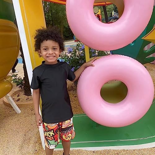 LACOFIA Boys Short Sleeve Rash Vest Kids Sun Protection Swimwear Children Rash Guard Quick Drying