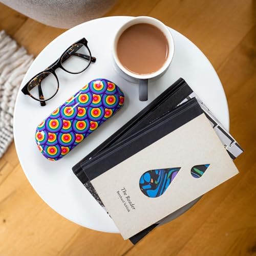 LAGO TERRA Rainbow Print Hard Shell Glasses Case