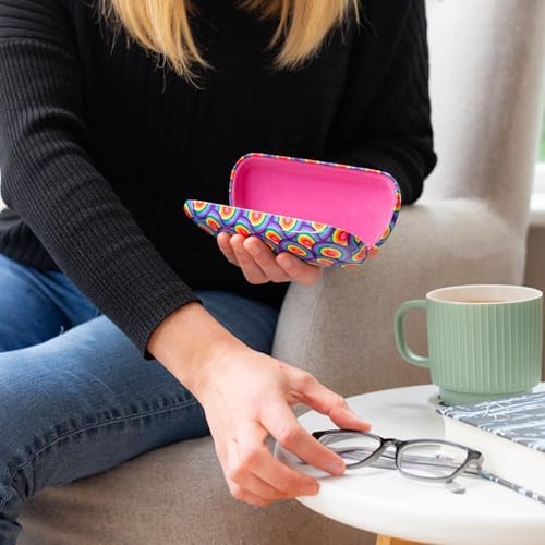 LAGO TERRA Rainbow Print Hard Shell Glasses Case