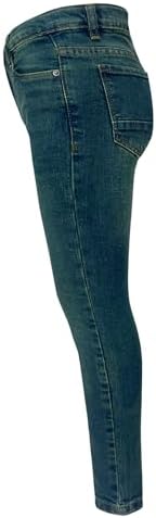 LAMIRE High Rise Skinny Girls Jeans - Stretchy Slim Denim Jeans For Kids - Stylish And Comfortable High Waist Cotton Kids Jeans With Adjustable Waistband For Ages 5-13 Years