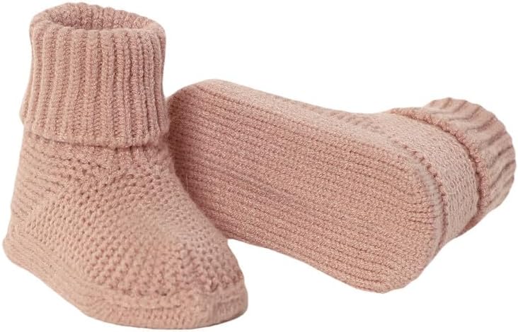 LAWKUL Baby Booties Newborn Babe First Walkers Non-Slip Stay On Boots Crib Shoes Sock Warm Knit Booties for Infant