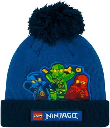 LEGO Ninjago Kids Hat And Gloves Set Kai Lloyd And Jay Winter Hats For Kids Boys Hat And Gloves Set One Size Blue