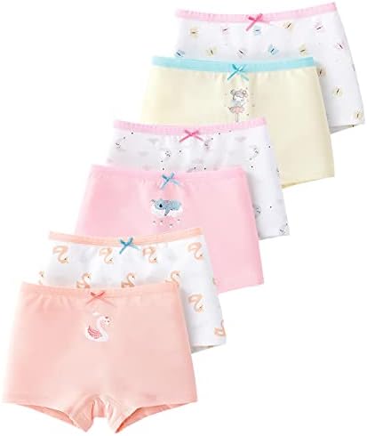 LeQeZe Girls Knickers Soft Cotton Kids Underwear Pants 6 Pack Size 2-11 Years