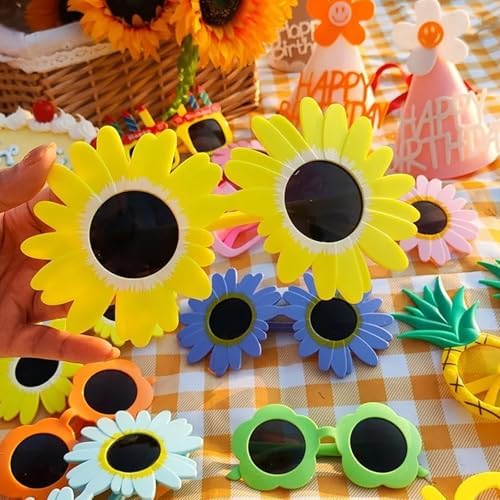 LexTex Sunflower Glasses Daisy Sunglasses Adult Halloween Sunflower Sunglasses For Funny Partie Decorative