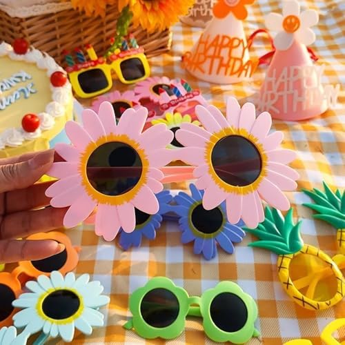 LexTex Sunflower Glasses Daisy Sunglasses Adult Halloween Sunflower Sunglasses For Funny Partie Decorative