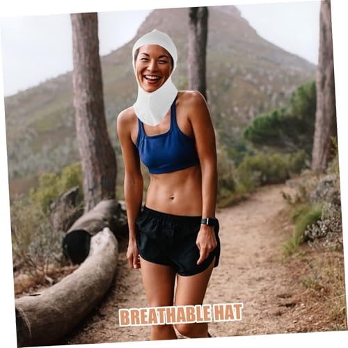 LIFKOME Breathable Hood Balaclava Face Mask Open Face Ski Mask Neck For Men Women Cycling Skiing Hunting White