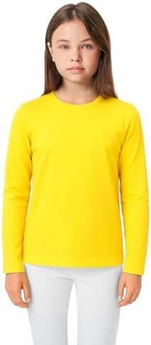 Lilax Girls' Basic Long Sleeve Round Neck T-Shirt