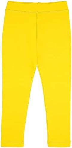 Lilax Girls' Basic Solid Full Length Leggings