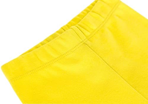Lilax Girls' Basic Solid Full Length Leggings